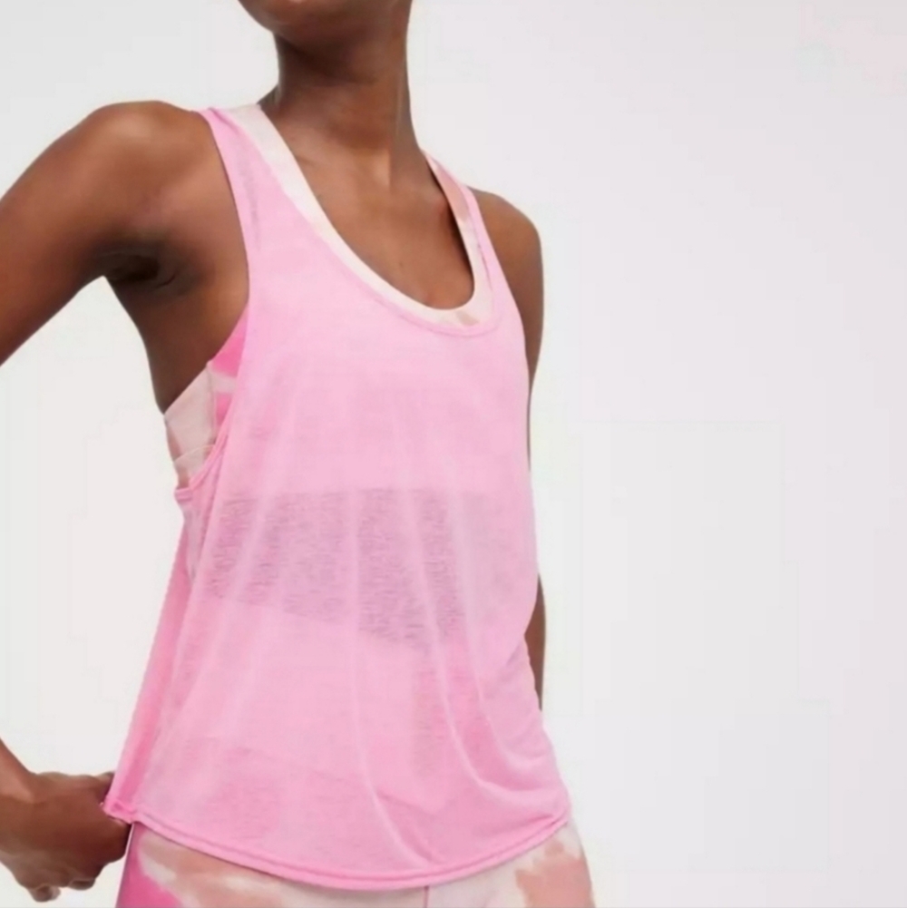 Aerie Offline Pink Burnout Racerback Tank Top
